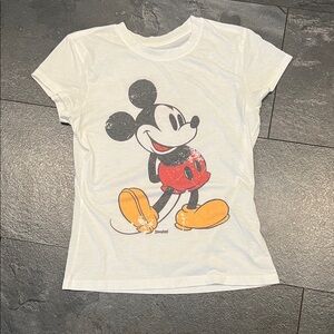 Disney White and Red Mickey Mouse Kids Tee